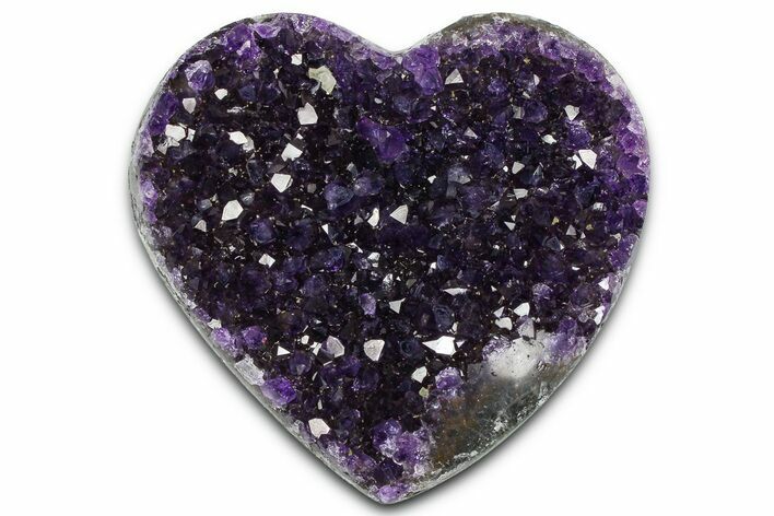 Dark Purple Amethyst Heart - Uruguay #364527